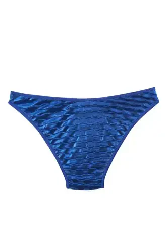 Akbeniz Women's Blue Wave Patterned Shiny 2-Piece Brief - AKBENIZ (1)