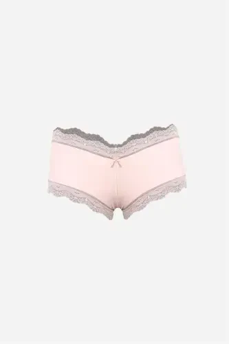 Akbeniz Women's Cotton 2-Pack Boxer Shorts Powder 40277 - 3