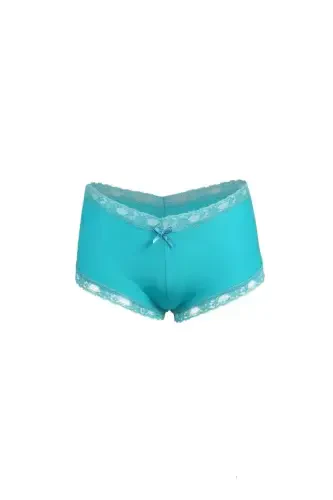 Akbeniz Women's Cotton 2-Piece Boxer Turquoise 40265 - AKBENIZ (1)