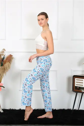 Akbeniz Women's Cotton Bottom Pajamas 27469 - AKBENIZ (1)