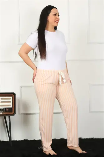 Akbeniz Women's Cotton Plus Size Bottom Pajama 27453 - AKBENIZ (1)