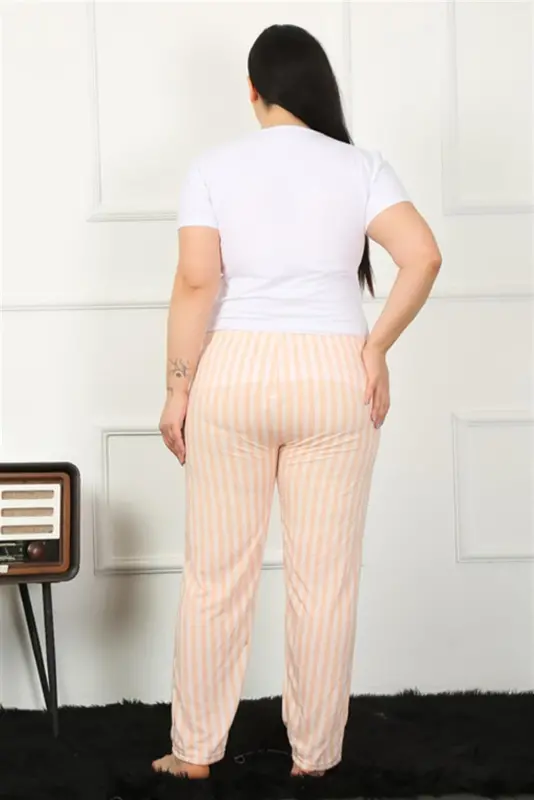 Akbeniz Women's Cotton Plus Size Bottom Pajama 27453 - 4