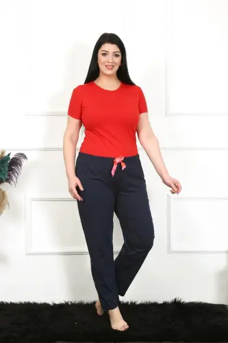 Akbeniz Women's Cotton Plus Size Bottom Pajamas 27472 - AKBENIZ (1)