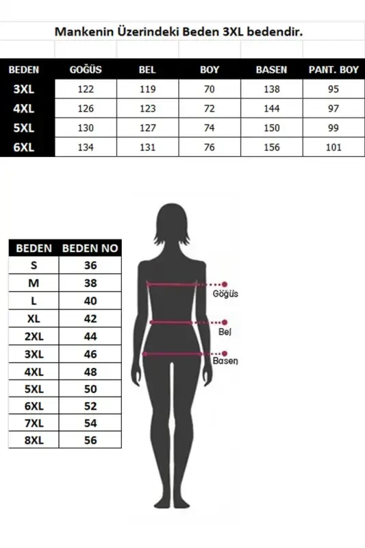 Akbeniz Women's Cotton Pocketed Short Sleeve Plus Size Pajama Set 202126 - 4