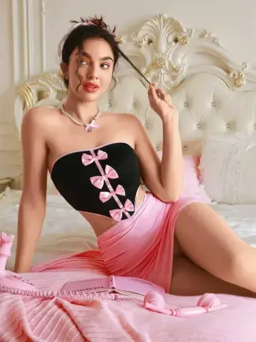 Akbeniz Women's Fantasy Costume Set Pink K1752 - 2