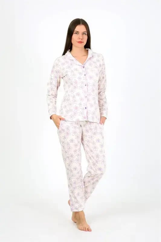 Akbeniz Women's Knitted Long Sleeve Pajama Set 2776 - 1