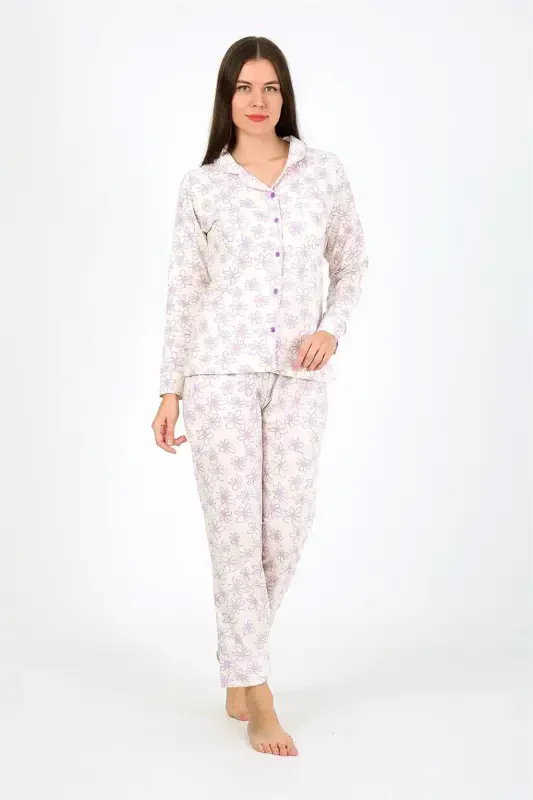 Akbeniz Women's Knitted Long Sleeve Pajama Set 2776 - 2