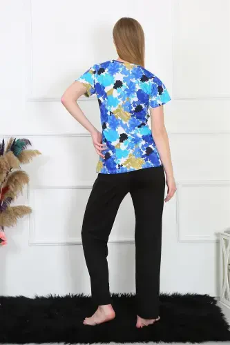 Akbeniz Women's Knitted Short Sleeve Pajama Set 4142 - 5