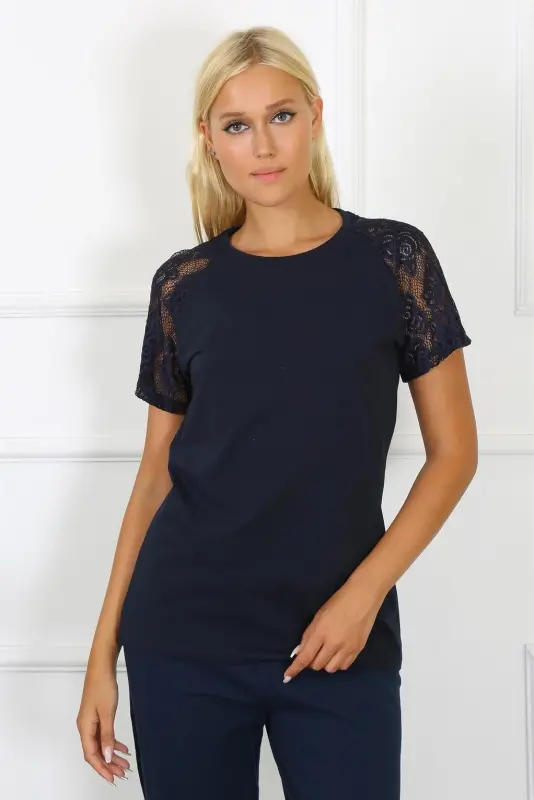 Akbeniz Women's Lace Detailed Knitted Pajama Set 4150 - 3