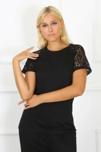 Akbeniz Women's Lace Detailed Knitted Pajamas Set 4147 - AKBENIZ (1)