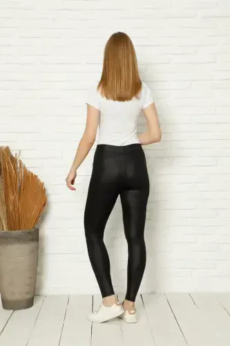 Akbeniz Women's Leather Leggings 5885 - 3