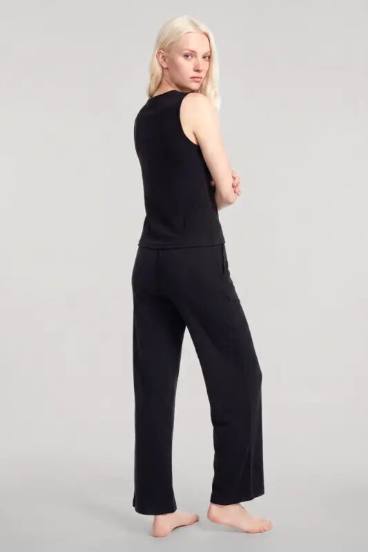 Akbeniz Women's Minimal Sleeveless Summer Set Black - 5