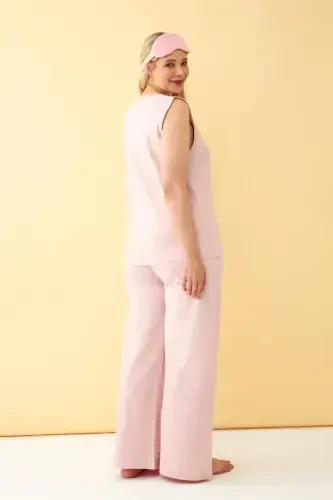 Akbeniz Women's Pink Plus Size Knitwear Set - 5