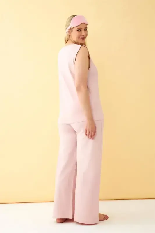 Akbeniz Women's Pink Plus Size Knitwear Set - 5