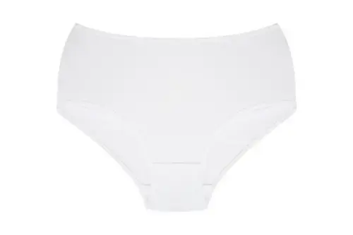 Akbeniz Women's Plus Size Briefs White 40264 - AKBENIZ (1)