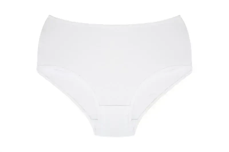 Akbeniz Women's Plus Size Briefs White 40264 - 2