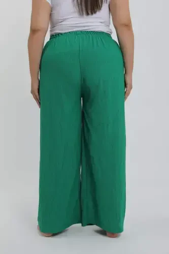 Akbeniz Women's Plus Size Green Relaxed Fit Baggy Pants - 6