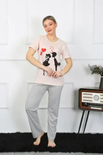 Akbeniz Women's Short Sleeve Knitted Pajama Set 4207 - 4