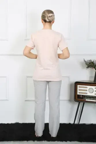 Akbeniz Women's Short Sleeve Knitted Pajama Set 4207 - 6