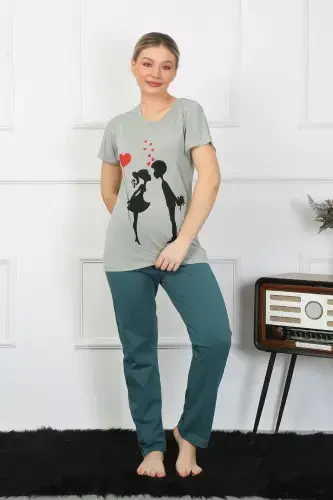 Akbeniz Women's Short Sleeve Knitted Pajama Set 4210 - 6