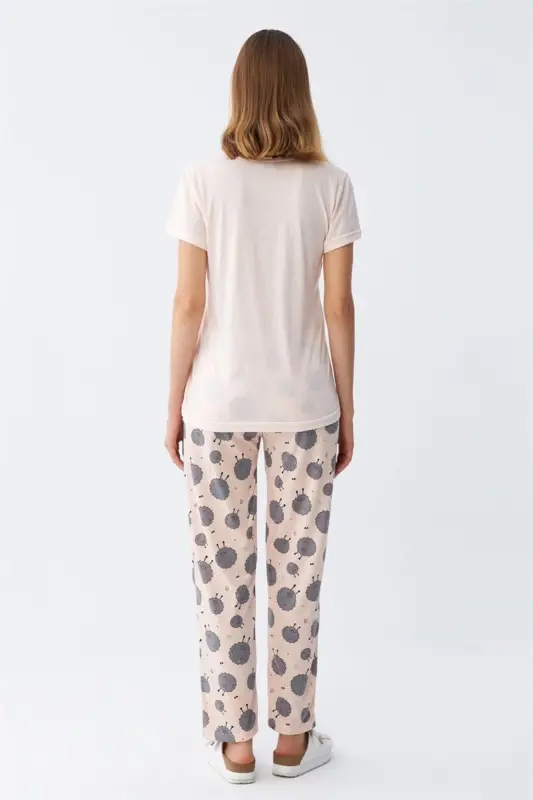 Akbeniz Women's Short Sleeve Pajama Set 20410 - 7