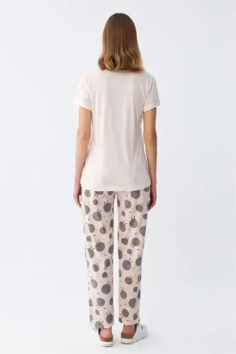 Akbeniz Women's Short Sleeve Pajama Set 20410 - 7