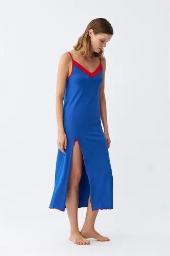 Akbeniz Women's Strap Long Nightgown 905 - 3