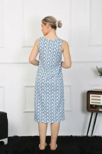 Akbeniz Women's Thick Strap Knitted Long Nightgown 12005 - 3