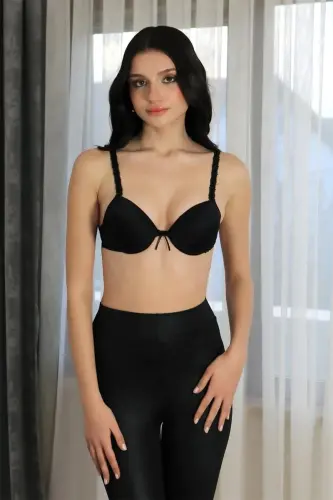 Akbeniz Женский Бюстгальтер с Косточками с Поддержкой 2011 Черный - AKBENIZ (1)