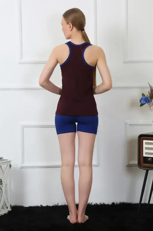 Акбениз Женский Комплект с Шортами из Трикотажа 3611 - 4