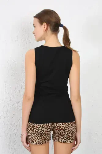 Акбениз Женский Комплект с Шортами на Бретелях 3605 - 3