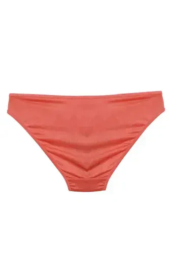 Akbeniz Женский Коралловый Цвет с Кружевной Отделкой Комплект из 2 Слипов - 3