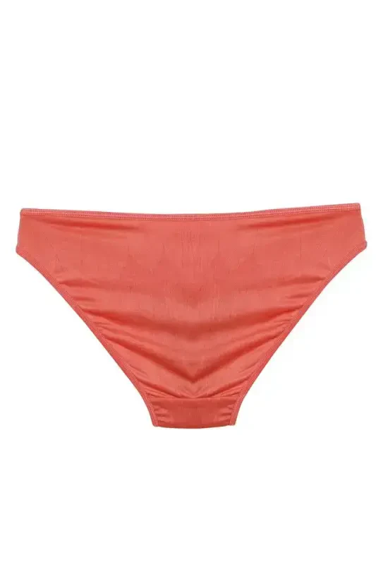 Akbeniz Женский Коралловый Цвет с Кружевной Отделкой Комплект из 2 Слипов - 3