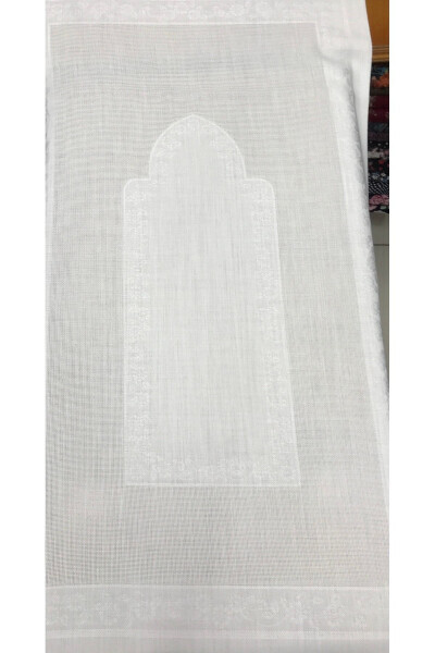 Akella Embroidered Smart Prayer Rug Cream - PORTAKAL HOME