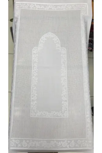 Akella Işlemelik Gri Renk Akıllı Seccade Gri Renk-Beyaz 