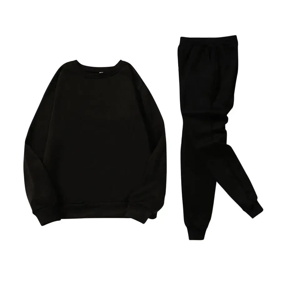 Akiihool Mens Sweatpant Sets 2 Piece Outfits for Men Sweatsuits Set Casual Suit Sportswear Casual Tracksuit (Black,XXL) - 1