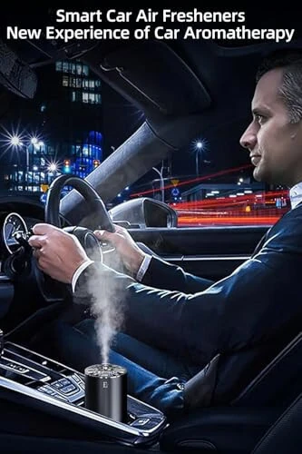 Smart Car Air Fresheners,car Cologne diffusers, 7 Colors Breathing Light,80ml Fragrance Lasts 6 Months,Portable USB Aromatherapy Diffuser for Car Accessories for Woman&Men - EDKCXB (1)