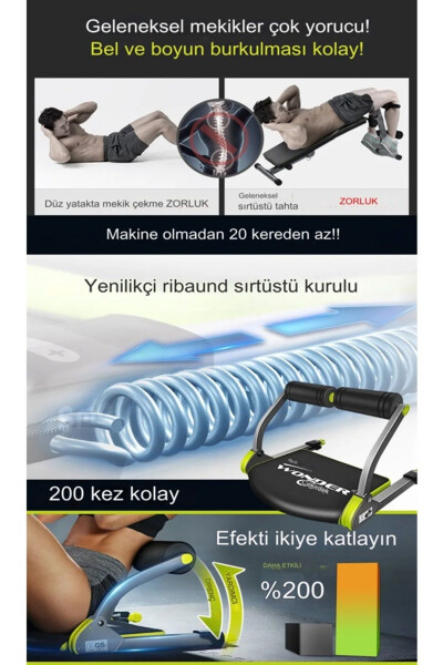 Akıllı Egzersiz Mekik Aleti Antreman Aleti Zayıflama Aleti karın Kol Bacak Mekik Şınav - 5