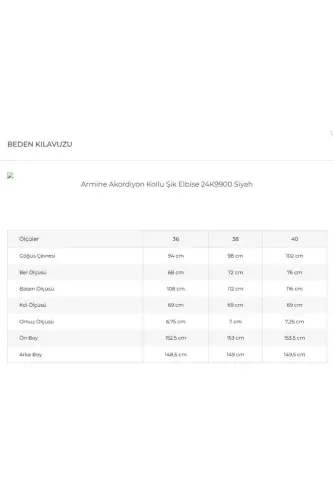 Akkordeon Yengli Chiroyli Ko'ylak 24k9900 Qora - 5