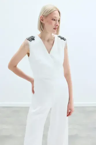 Aksessuar Detalli Tulum - Ekru-EKRU - 6