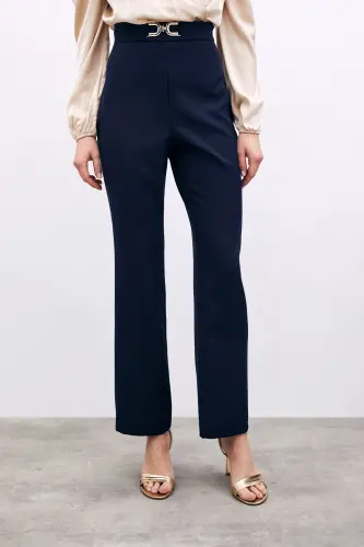Aksesuar Detaylı Pantolon - Lacivert - Lacivert - 5