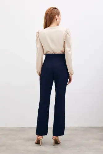 Aksesuar Detaylı Pantolon - Lacivert - Lacivert - 6