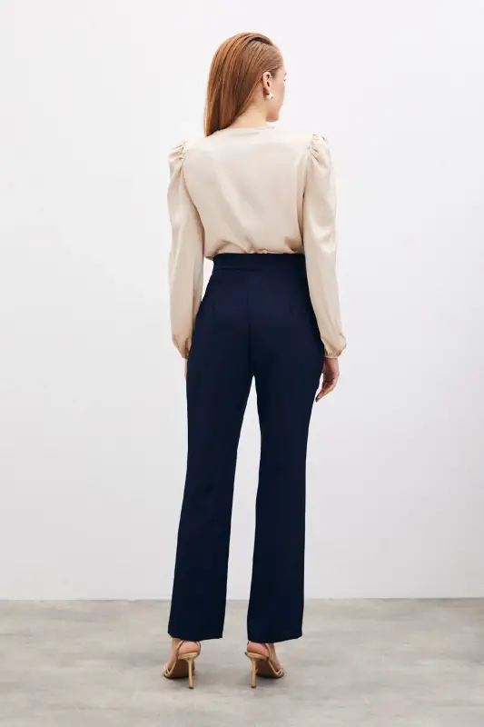 Aksesuar Detaylı Pantolon - Lacivert - Lacivert - 6