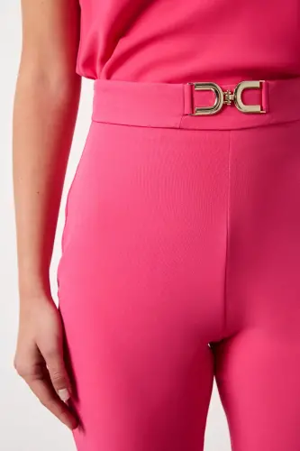 Aksesuar Detaylı Pantolon - Pembe - PEMBE - 3