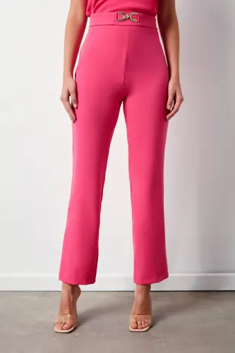 Aksesuar Detaylı Pantolon - Pembe - PEMBE - 4