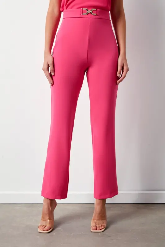 Aksesuar Detaylı Pantolon - Pembe - PEMBE - 4
