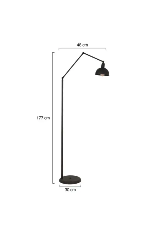 Aksu Black Decorative Design Modern Retro Metal Floor Lamp - 7