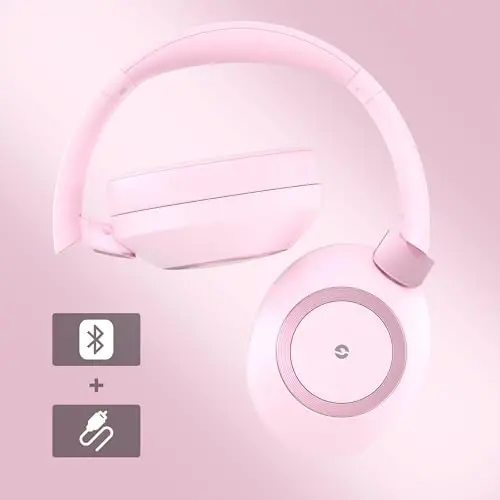 Active Noise Cancelling Headphones, 100H Playtime Headphone Wireless Bluetooth, Bluetooth Headphone with Microphone, Over Ear Wireless Headphones with Deep Bass,Fast Charging for Travel - 7