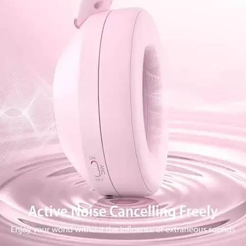 Active Noise Cancelling Headphones, 100H Playtime Headphone Wireless Bluetooth, Bluetooth Headphone with Microphone, Over Ear Wireless Headphones with Deep Bass,Fast Charging for Travel - EAORUL (1)