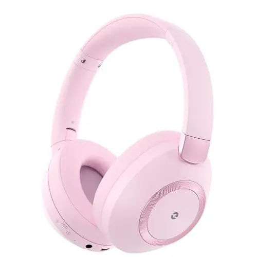 EAORUL Active Noise Cancelling Headphones, 100H Playtime Headphone Wireless Bluetooth, Bluetooth Headphone with Microphone, Over Ear Wireless Headphones with Deep Bass,Fast Charging for Travel - 1